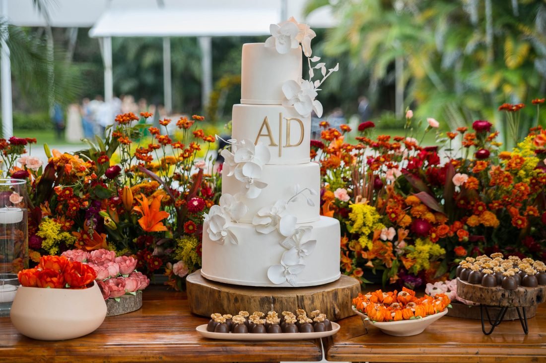 Bolo de casamento decorado